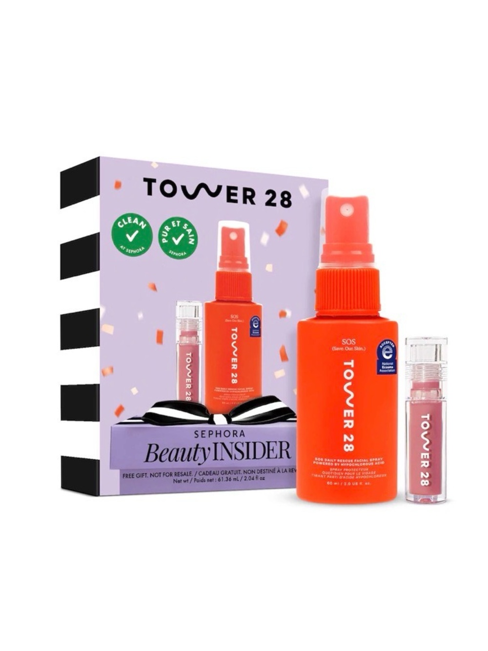 Tower 28 SOS Daily Rescue Facial Spray & ShineOn Lip Jelly Pistachio